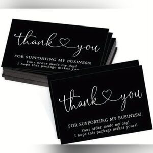 50 Black Thank You Cards